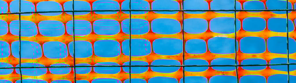 Protective Orange Mesh Fencing